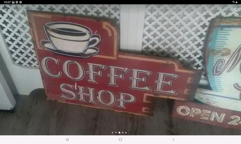 Big usa diner style wall signs 64 cms cool kitchen decor 