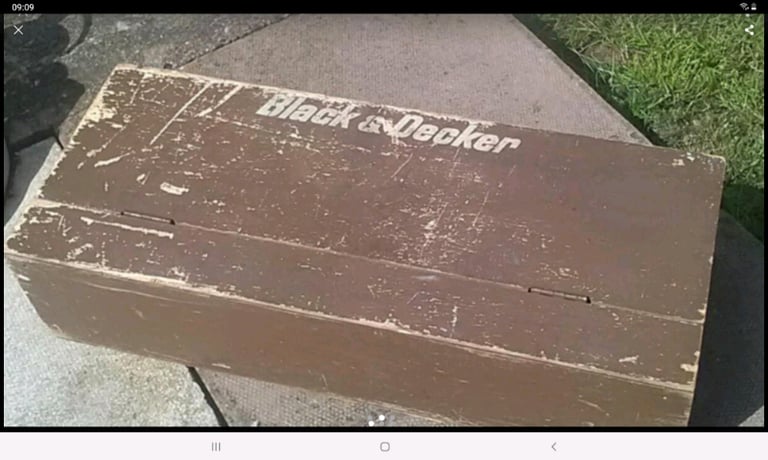 image for Vintage black and decker wooden tool box cool
