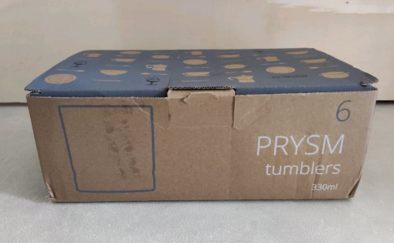NEW Prysm Whisky Glasses - 330ml - Pack of 6 - By Argon Tableware