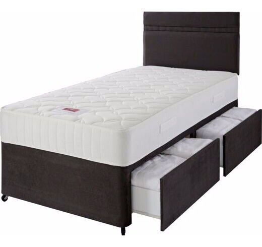 **100% GUARANTEED PRICE!**BRAND NEW-Double Divan Bed With Orthopaedic Mattress Option-Single Bed