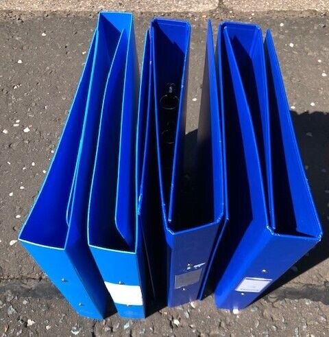 15 Blue A4 Folders (6 Lever Arch files and 9 Ring binders) from smoke-free home