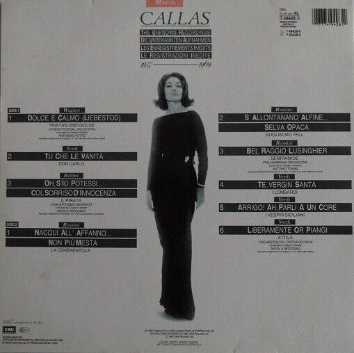 Maria Callas ‎– The Unknown Recordings, 1957-1969 like new £15