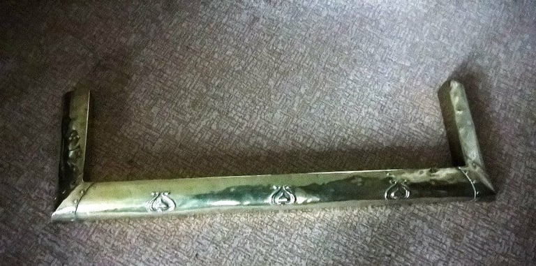 image for Art Nouveau Brass Fire Fender 