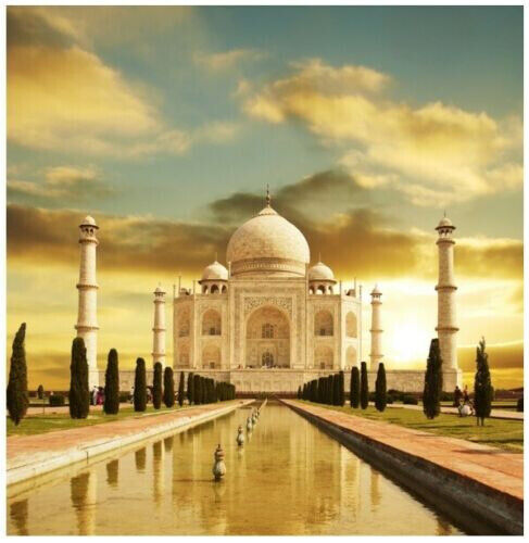LED CANVAS PRINT TAJ MAHAL DISCO BALL DISCO FEVER EARTH FROM SPACE 50cm x 50cm