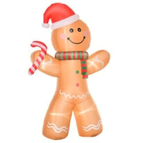 8ft Christmas Inflatable Gingerbread Man Lighted Indoor Outdoor