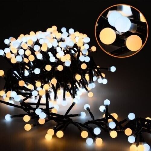 Brand New 3M  400 LED ADJUSTABLE Warm White String Fairy Light Out/Ind