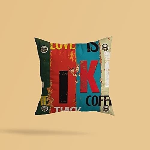 BECOSIM Classic Words Cushion Covers set x4