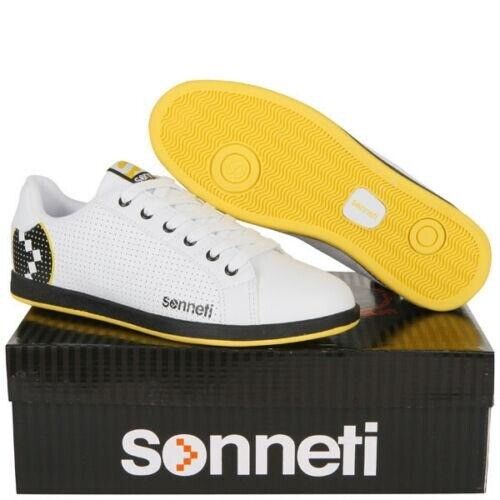 image for Sonneti Men's Carlos Trainers white/black/yellow brand new UK 10 EURO 