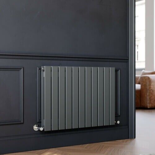 image for New Double Anthracite Flat Panel Horizontal Radiator 600 x 836mm RRP £310 Our Price £140