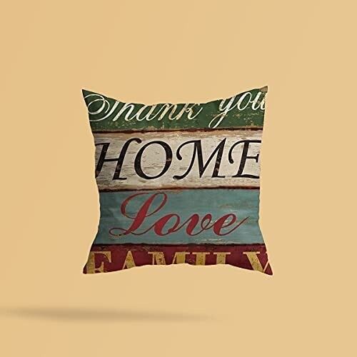 BECOSIM Classic Words Cushion Covers set x4