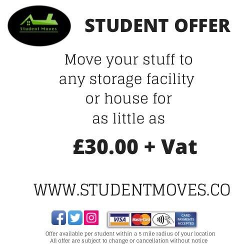 CHEAP REMOVAL & STUDENT STORAGE (FREE COLLECTION AND DELIVERY) VISA, AMEX, MASTERCARD AND BACS