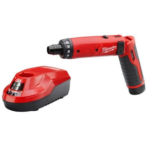 Milwaukee M4 1/4"Hex Screwdriver set with Battery + 110v Charger