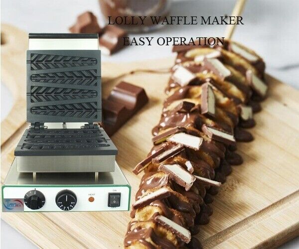 ELECTRONIC INSTRUMENT COMMERCIAL 110V 220V ELECTRIC LOLLY WAFFLE STICK BAKER MACHINE WAFFLE MAKER