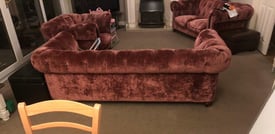 Chesterfield 3 piece sofa set 
