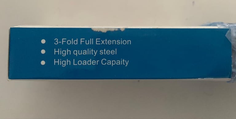 16”/400mm ball bearing drawer slides - 3 pairs