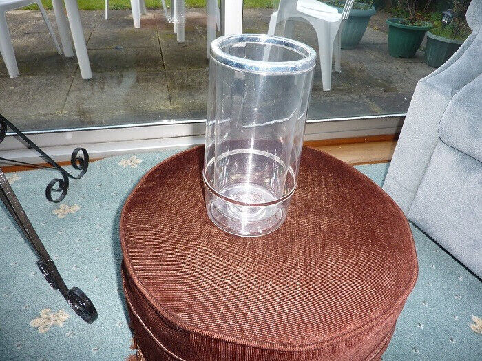 image for WINE BOTTLE COOLER CLEAR ACRYLIC, SOMETIMES CALLED A ICE BUCKET AS NEW UNUSED