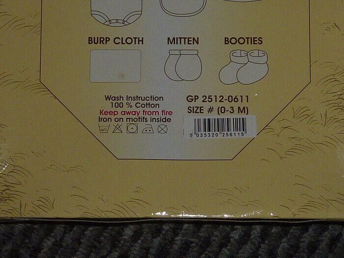 6 PIECE BABY GIFT SET FROM  NURSERY TIME CLASSIC BEAR SIZE 0-3 BRAND NEW BOXED