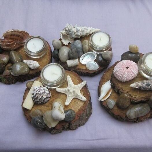 image for Decorative Bark Tealight Holders BRAND NEW