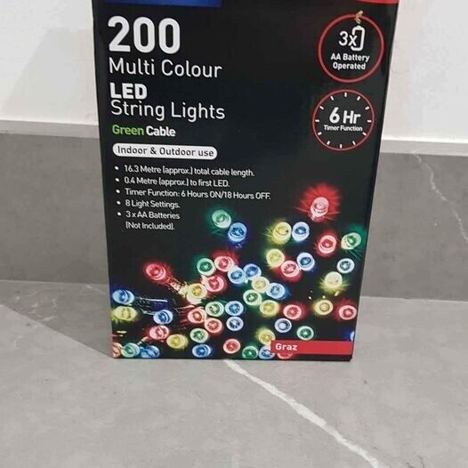 image for Multi Colour LED String Lights 200 Brand New