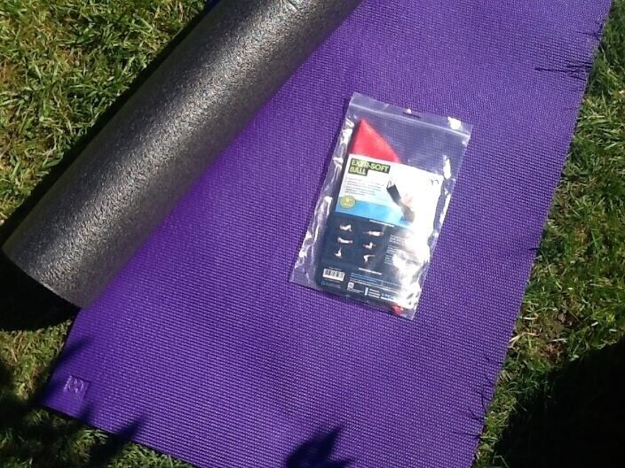 image for Gaiam pilates mat foam roller and small pneumatic ball