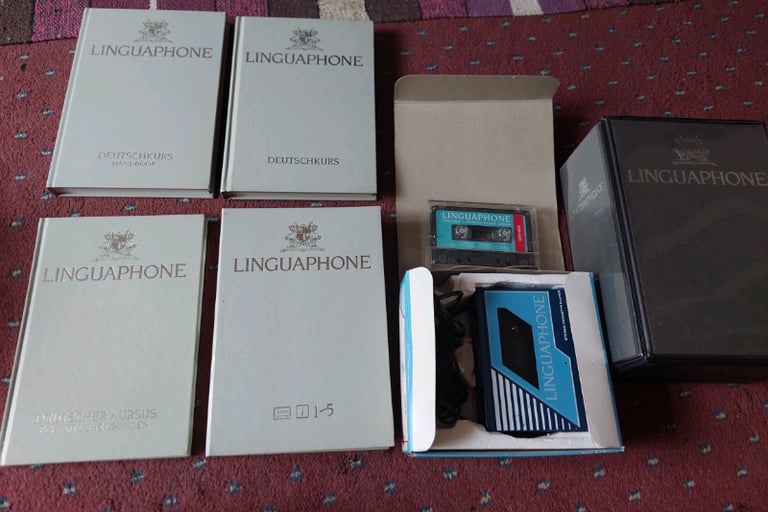image for Linguaphone new german language learning casette player and books