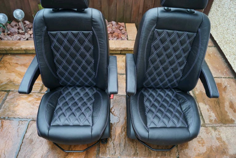Mercedes Sprinter/VW Crafter Seats 2006-18 REAL LEATHER RETRIMMED