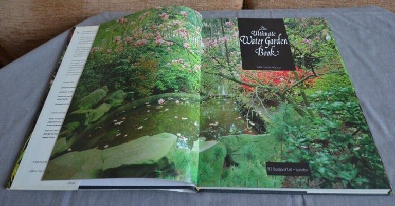 3 WATER GARDEN, 2 GARDEN DESIGN AND 1 VEGATABLE BOOKS 1 GARDEN POND PLUS WATER PLANT BASKET LINERS
