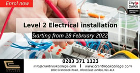 Taking new enrolment for level 2 Electrical Installation Course 