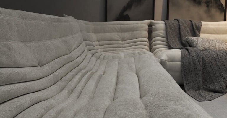 LIGNE ROSET TOGO 5 PIECE IN LIGHT GREY [924] MICROFIBRE