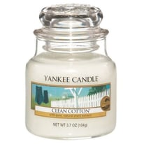 image for Candle Small Jar Clean Cotton plus Free Yankee Christmas Votive x1