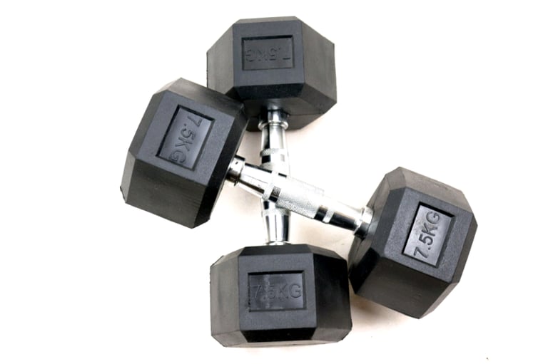 Rubber hex dumbbells 5kg-40kg Brand New