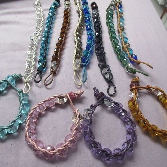 image for Leather & Beaded Bracelets BRAND NEW