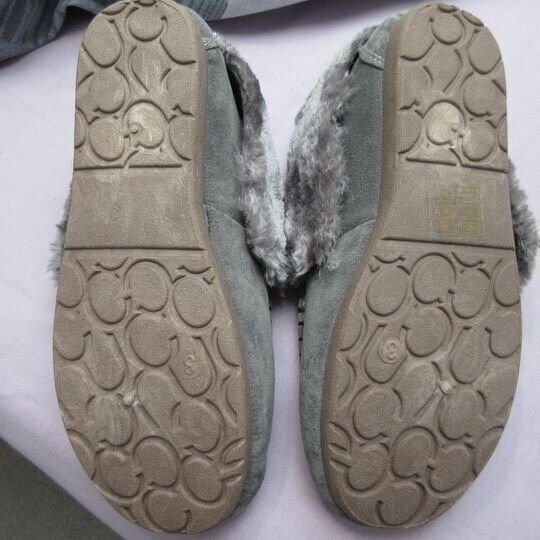 Ladies Grey Moccasin Slippers BRAND NEW