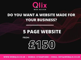 5 Pages Website from £150 / Online shop Website from £350/ Web Design Service London/Web Designers 