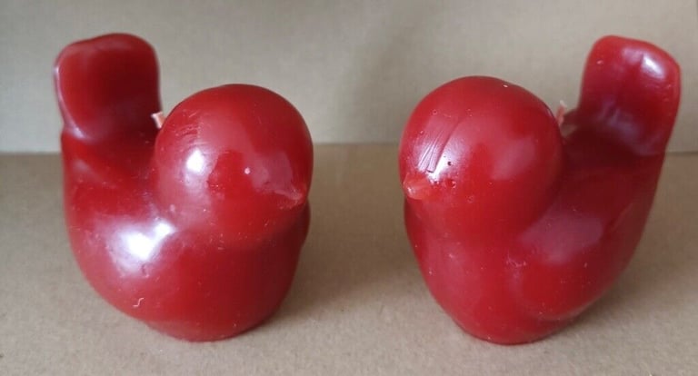 image for Pair of Bird Candles (new, unused)