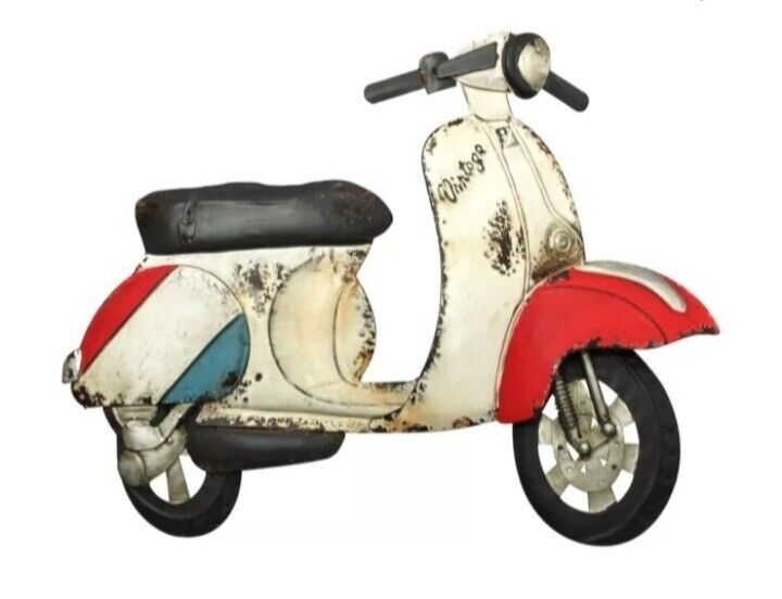 image for Vintage scooter metal wall art