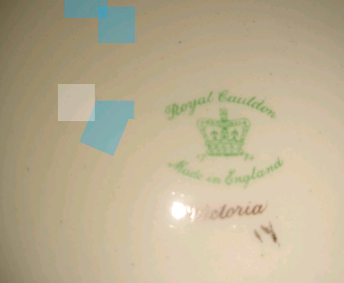 Royal Cauldon 'Victoria' china.