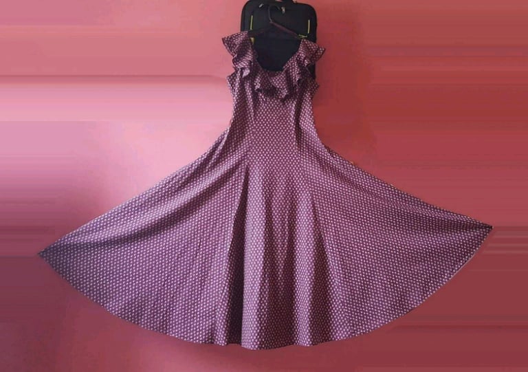 image for LAURA ASHLEY MAXI DRESS PURPLE DRESS