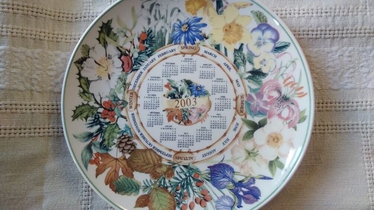 BN Wedgwood 2003 Commemorative Calendar Plate YEAR YOU WERE BORN GIFT  - Boxed 