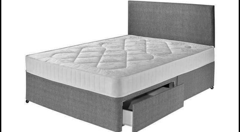 Brand new Single double super king size kingsize divan bed with 2 drawers headboard 