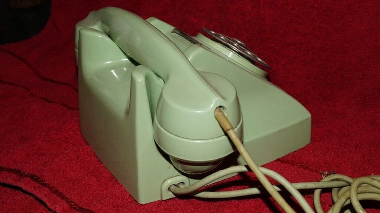 Antique Diakon telephone in stunning mint green - £110 