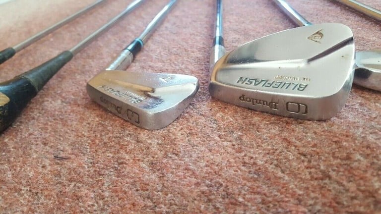 Vintage, Dunlop x 7, Ryder x 1, Golf Clubs, Various Woods & Irons, Used & New