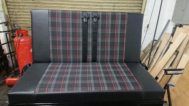 RNR, Rock and Roll bed, Fits most vans, Red gti tartan, Delivery from £79