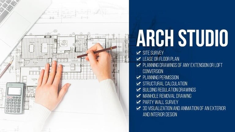 Architectural Drawings/ Online of£295/ Planning Application/ 3D/ Structural Engineer/ Builiding Regs