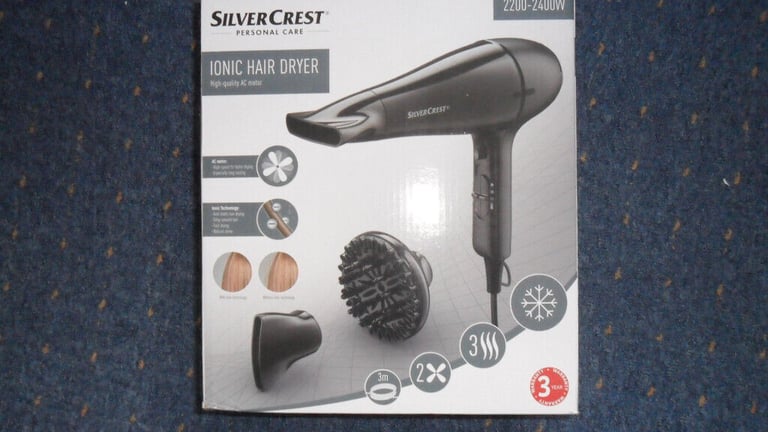 hair dryer silver crest ionic brand new in box