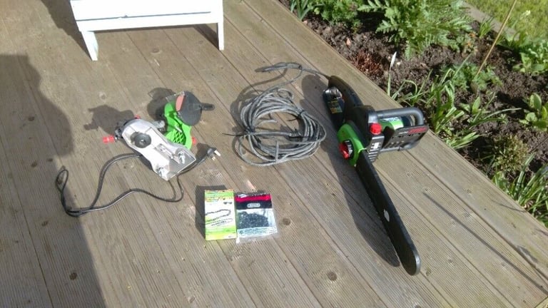 image for Florabest Electric Chainsaw, Electric Chainsaw Sharpener and New Chain
