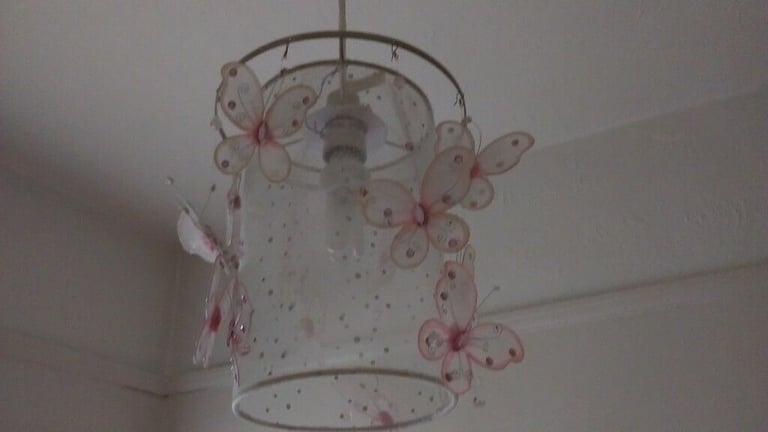 REDUCED!! Gorgeous pink butterfly sequins lampshade from London Department Store