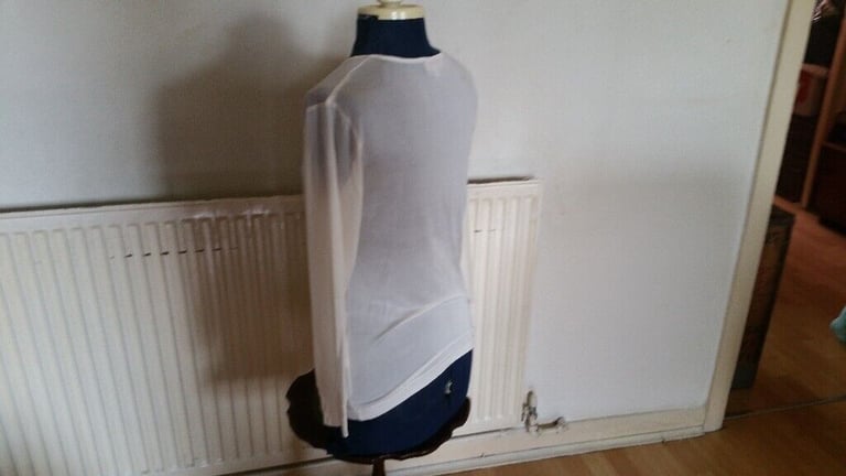 Vintage 00's Designer PATRA Silk Sheer Long Sleeve Ladies Top. Ex Cond. Size : XS 