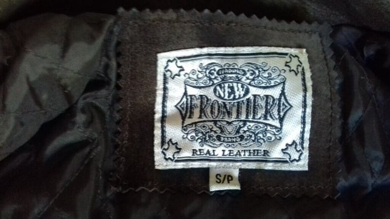 LADIES  REAL SUEDE BROWN LEATHER JACKET  - SIZE SMALL/PETITE
