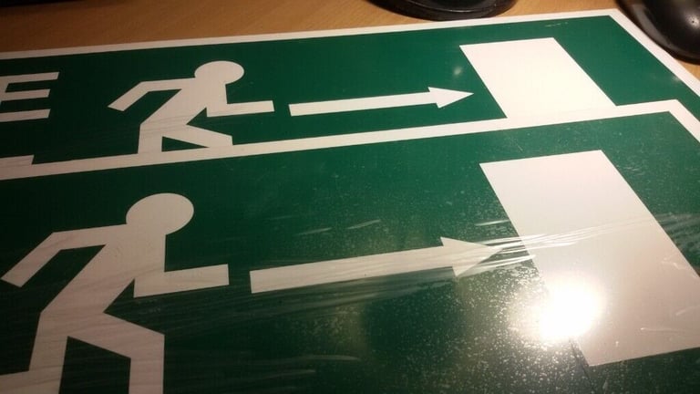 Fire exit signs